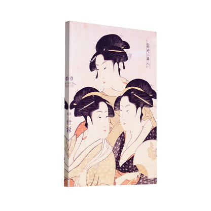 Product Hero 3D WebP Tableau - Trois beautés de l époque actuelle – Kitagawa Utamaro - Art Virtuoso