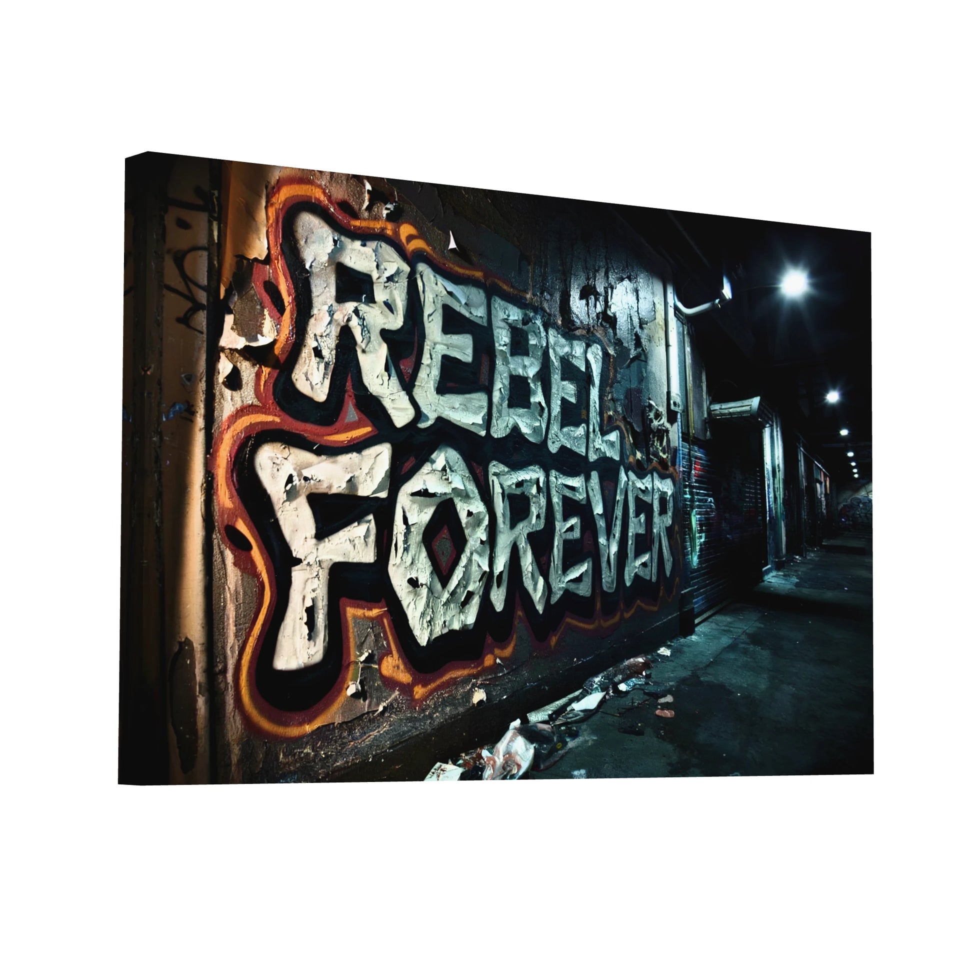 Product Hero 3D WebP Toile Urban Art - Rebel Forever - Art Virtuoso
